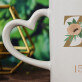 Initialen Datum Blumen - Tassen für Paare