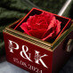 Initialen für das paar blumen - Schmuckkästchen mit einer Rose
