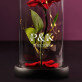 Initialen für Paare Blumen - Ewige Rose im Glas