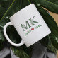 Initialen floral - personalisierte Tasse