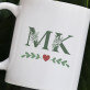 Initialen floral - personalisierte Tasse