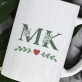 Initialen floral - personalisierte Tasse