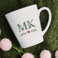 Initialen floral - personalisierte Tasse