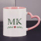 Initialen floral - personalisierte Tasse