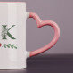 Initialen floral - personalisierte Tasse