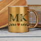 Initialen floral - Goldbecher