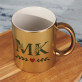 Initialen floral - Goldbecher