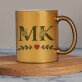 Initialen floral - Goldbecher