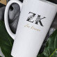 Initialen Vor - und Nachname floral - personalisierte Tasse