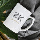 Initialen Vor - und Nachname floral - personalisierte Tasse