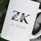 Initialen Vor - und Nachname floral - personalisierte Tasse