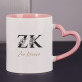 Initialen Vor - und Nachname floral - personalisierte Tasse