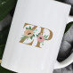 Initialen Blumen - personalisierte Tasse