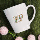 Initialen Blumen - personalisierte Tasse