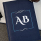 Initialen - Notizbuch A5 mit Aufdruck