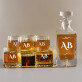 Initialen - Whiskykaraffe und Whiskygläser - Set mit Gravur