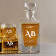 Initialen - Whiskykaraffe und Whiskygläser - Set mit Gravur