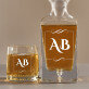 Initialen - Whiskykaraffe und Whiskygläser - Set mit Gravur