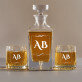 Initialen - Whiskykaraffe und Whiskygläser - Set mit Gravur