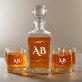 Initialen - Whiskykaraffe und Whiskygläser - Set mit Gravur