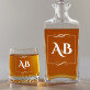 Initialen - Whiskykaraffe und Whiskygläser - Set mit Gravur