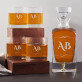 Initialen - Whiskykaraffe und Whiskygläser - Set mit Gravur