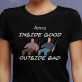 Inside good - Schwarzes T-Shirt für Damen