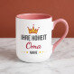 Ihre hoheit, oma - Ein Becher mit farbigem rand