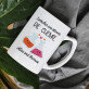 Zwischen uns stimmt die Chemie - Personalisierte Tasse