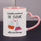 Zwischen uns stimmt die Chemie - Personalisierte Tasse
