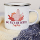 Du bist die Beste - emaillierter Becher