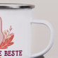 Du bist die Beste - emaillierter Becher