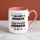 Du bist hübsch - Ein Becher mit farbigem rand