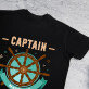 Captain - Schwarzes T-Shirt für Herren