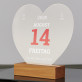 Seite kalender - Druck auf Acrylglas Herz led