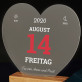 Seite kalender - Druck auf Acrylglas Herz