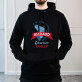 Geborener angler - Schwarzer Kapuzenpullover für Herren