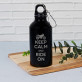 Keep calm and ride - Wasserflasche 0,4l mit Karabinerhaken