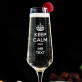 Keep calm - Sektglas mit Gravur