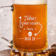Fußball nur mit Bier zu - Personalisierter Bierkrug
