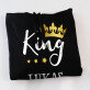 King - Schwarzer Kapuzenpullover für Herren