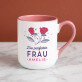 Die perfekte frau - Ein Becher mit farbigem rand