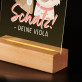 Ich liebe dich mein schatz - Druck auf Acrylglas mit LED Beleuchtung