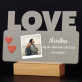 Ich liebe dich am meisten - Druck auf Acrylglas mit LED Beleuchtung - Wort LOVE