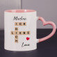ich liebe Dich Scrabble - Personalisierte Tasse