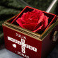Ich liebe dich scrabble - Schmuckkästchen mit einer Rose
