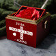 Ich liebe dich scrabble - Schmuckkästchen mit einer Rose