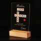 ich liebe Dich Scrabble - Druck auf Acrylglas mit LED Beleuchtung