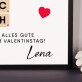 ich liebe Dich Scrabble - Kunstdruck mit Rahmen