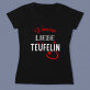 Liebe teufelin - Schwarzes T-Shirt für Damen